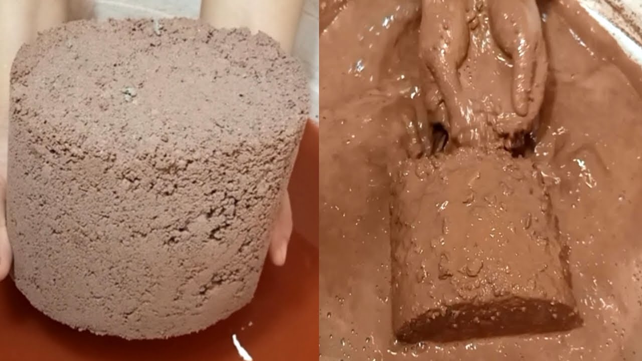 New Video Satisfying Relaxing Dusty Extremely Crunchy Gritty Brown Dirt Asmr Crumbling+Paste Play😋🤎.