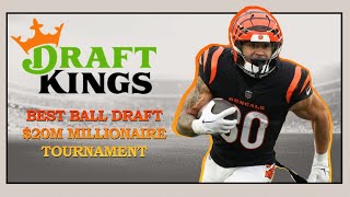 🏈 LIVE $20 DraftKings Best Ball Millionaire Tournament Draft