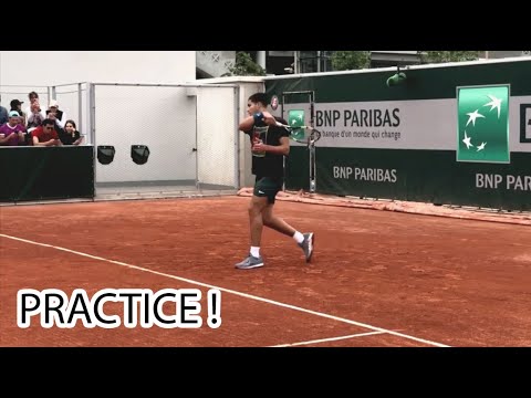 Carlos Alcaraz Intense Practice - Roland Garros 2022