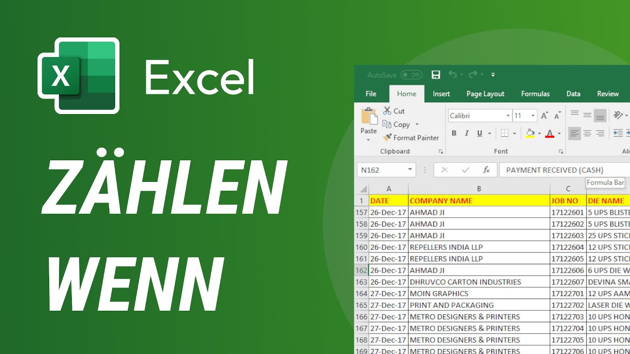 Excel 365: ZÄHLENWENN vs. SUMMEWENN