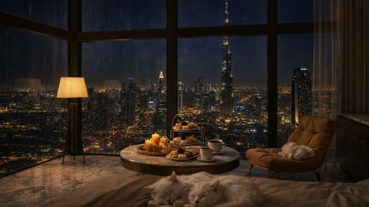 [ASMR] 🌧️🛏️🐱 3 Jam Suara Hujan di Kamar Tidur yang Nyaman  Tidur Nyenyak, Belajar, Fokus