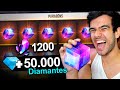 GASTEI 50.000 MIL DIAMANTES E GANHEI 1000 FRAGMENTOS DE CUBO MÁGICO!! FREE FIRE