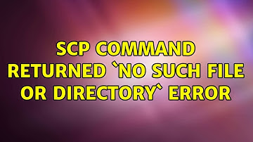 Ubuntu: scp command returned `no such file or directory` error