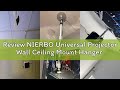 Review NIERBO Universal Projector Wall Ceiling Mount Hanger 360° Rotatable Head with Extendable Leng