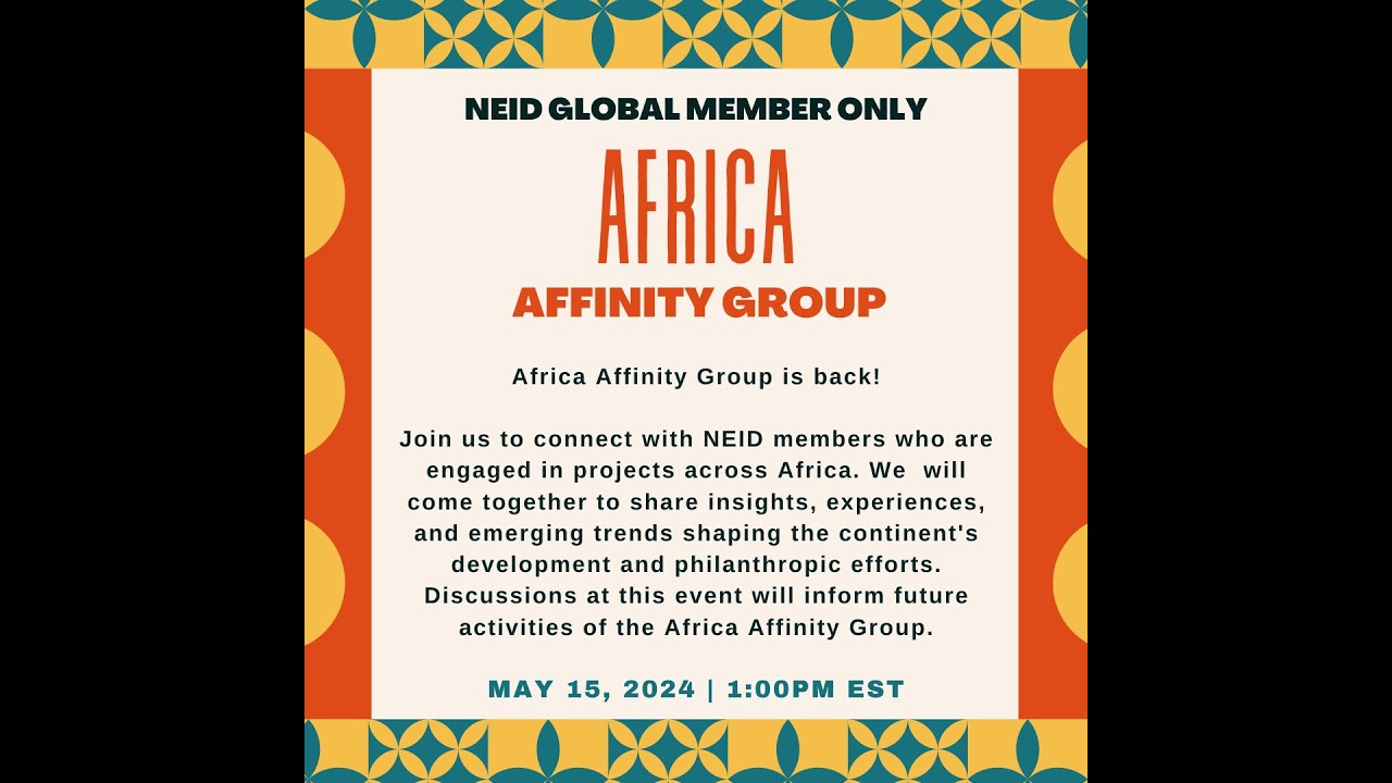 May 2024 Africa Affinity Group Session