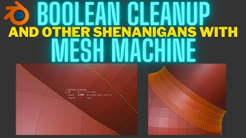 Mesh Machine for Boolean Clean-up and Bevelling Boolean Joins