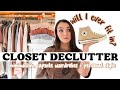 Spring closet declutter  breaking up wmy capsule wardrobe messy to minimal mom clothing haul