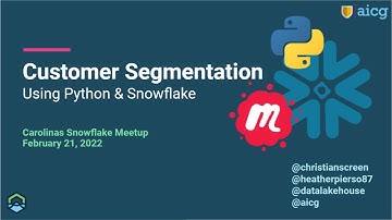 Customer Segmentation Using Python & Snowflake