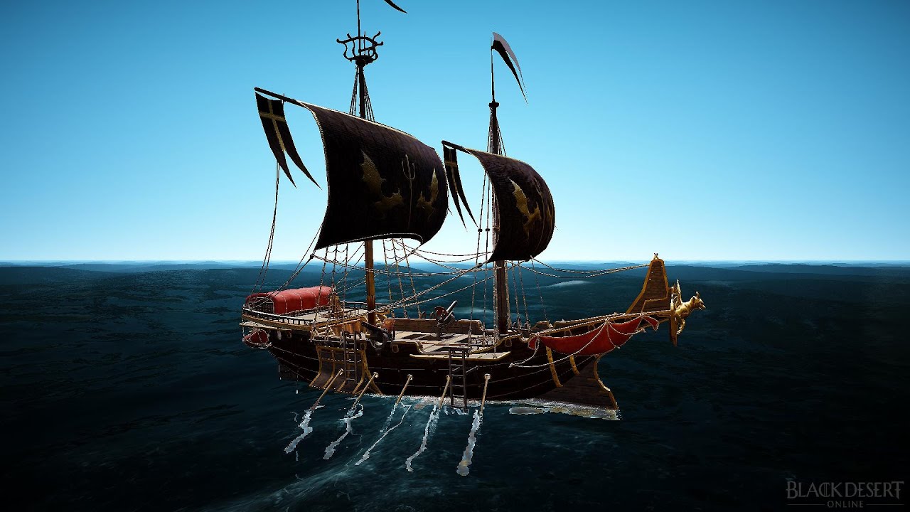 black desert sailboat