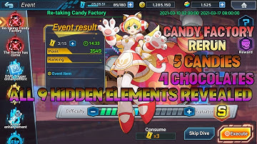 MegaMan X DiVE - Re-taking Candy Factory |All 9 HIDDEN ELEMENTS|