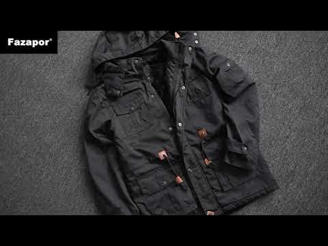Men's Hooded Cotton Utility Jacket with Multiple Pockets - YouTube