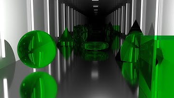Green Animated Background | Geometry Spheres Boxes Torus Infinity Tunnel | Blender Animation #22