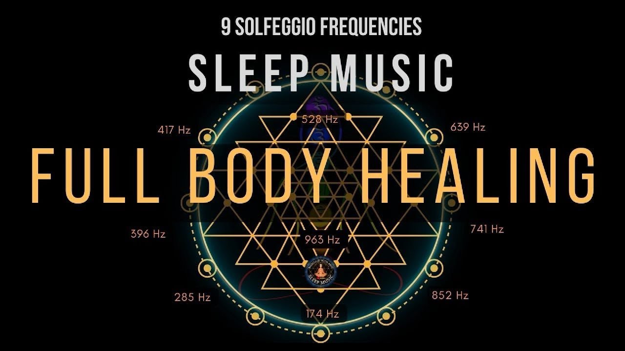All 9 solfeggio frequencies ☯ Full Body Healing ☯ BLACK SCREEN SLEEP ...