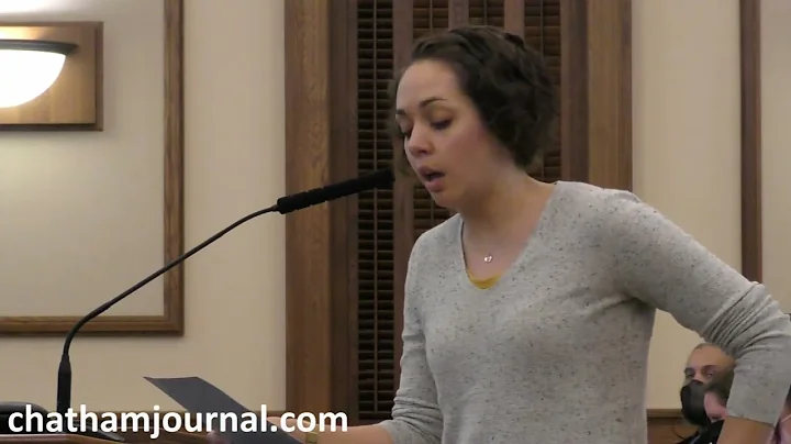 Jessica Winger speaks at Chatham County School Boa...