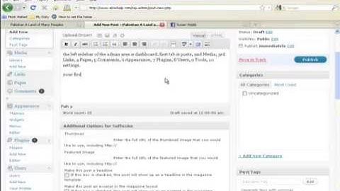 How to manage Dashboard and create posts in wordpress part 1?