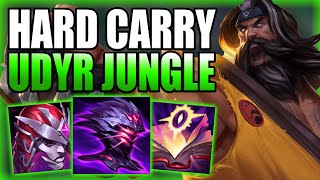 THIS IS HOW UDYR JUNGLE CAN HARD CARRY HEAVY SOLO Q GAMES! - Best Build/Runes S+ - League of Legends