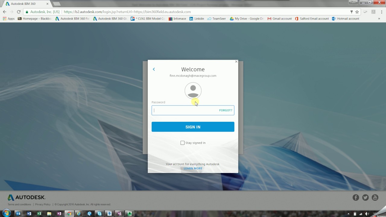 First Login To BIM 360 Field Via The Desktop YouTube
