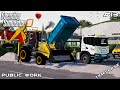 Fixing Lidl's parking lot w MrsTheCamPeR | Public Work Sandy Bay | Farming Simulator 19 | Episode 13