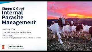 Identifying and managing internal parasites in Sheep and Goat