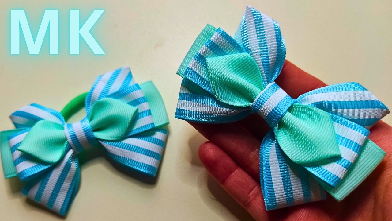 ✨ Сможет каждый! 🎀 Бантики из репсовой ленты 2,5 см - пошагово!