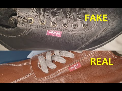 Levi's shoes real vs fake. How to spot fake Levi's footwear - YouTube
