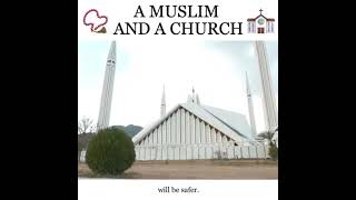 A Moslem and a Church in Pakistan. This is the height of Religious Tolerance and show of Love.