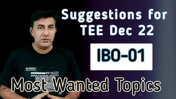#IBO-01 #Suggestions for TEE Dec 2022