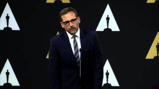 Oscars Nominee Luncheon 2015: Steve Carell Backstage Interview | ScreenSlam