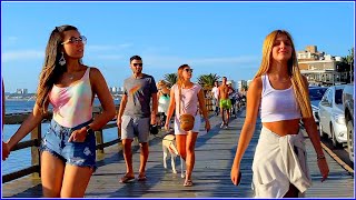 【4K】WALK 🏖 BEACH  Summer 2024 - Punta del Este - URUGUAY