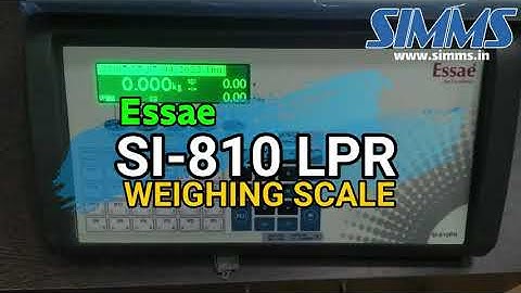 ESSAE SI 810 LPR LABEL PRINTING WEIGHING SCALE CONFIGURATION