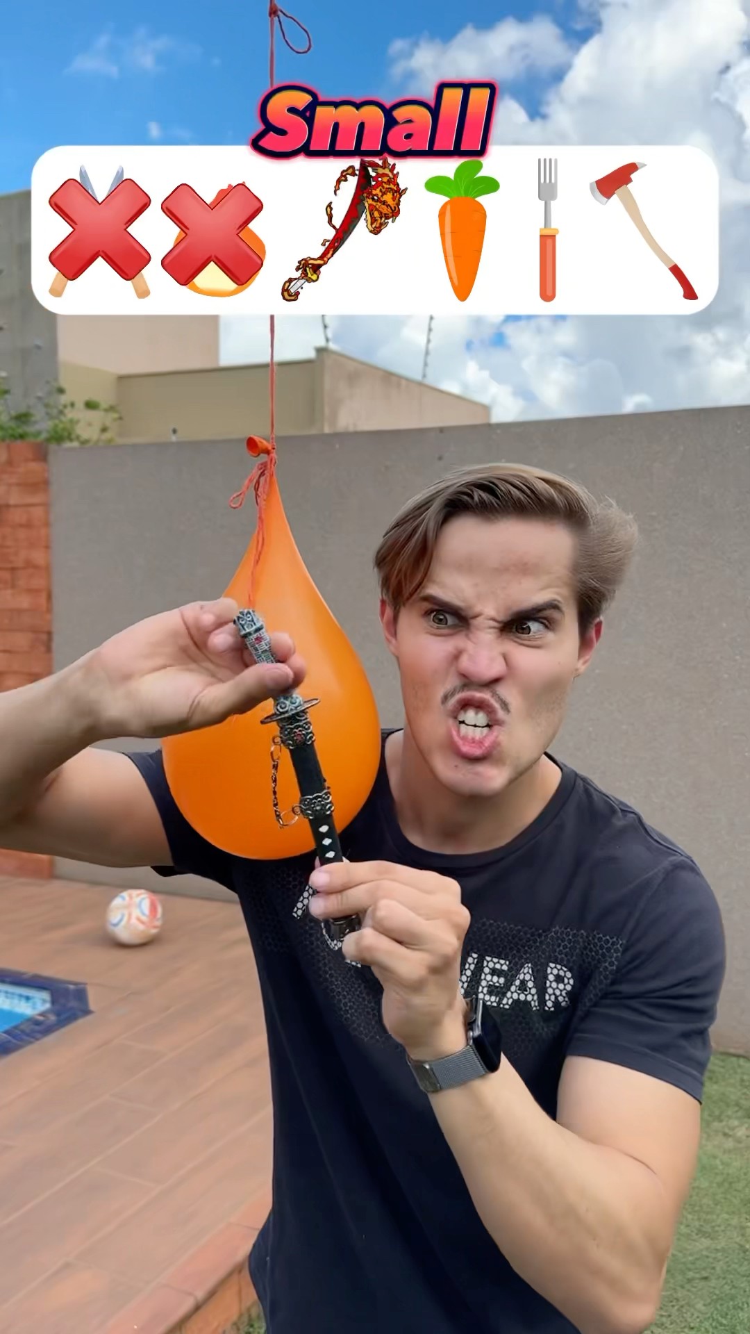 What Size TOOL Will Pop More Balloons?? #shorts