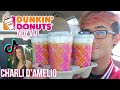 PROBANDO las NUEVAS BEBIDAS de "THE CHARLI" DAMELIO de DUNKIN DONUTS VLOG