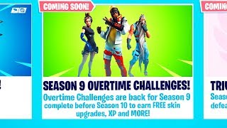 SEASON 9 OVERTIME CHALLENGES FREE SKIN REWARDS! HOW TO COMPLETE ALL SEASON 9 OVERTIME CHALLENGES!