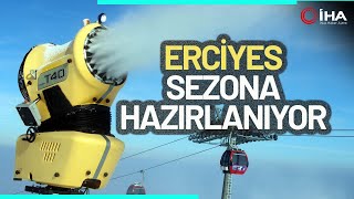 Erciyes Kayak Merkezi'nde Suni Kar Üretilmeye Başlandı