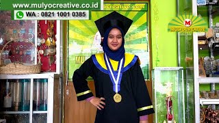 Baju Toga 1set Baju Toga Wisuda Jubah Toga Sleber Kerah Topi Wisuda