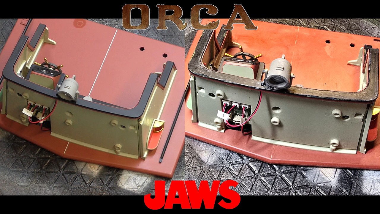 Создание эффекта старения на модели косатки из фильма «Челюсти» в масштабе 1:16 — Agora Models