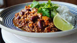 Chili con carne rețetă video - chili cu carne tocată și fasole, rapid și delicios!