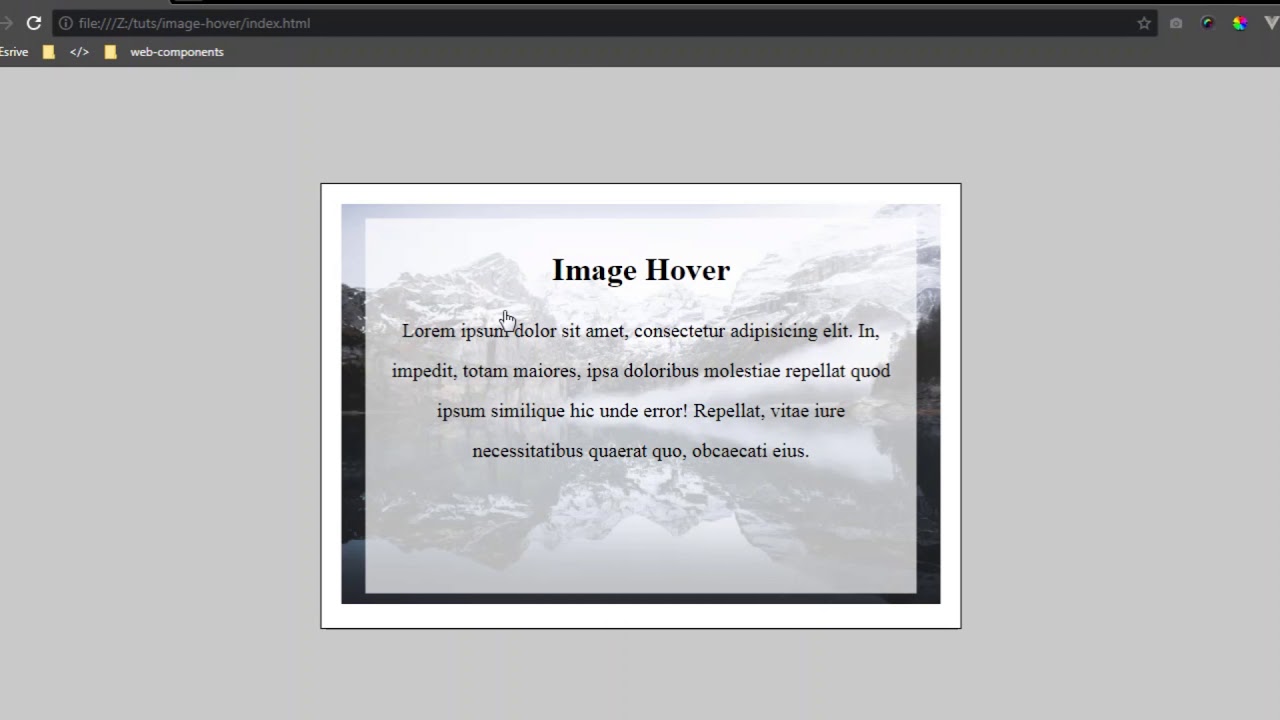 Simple Image Hover || HTML and CSS - YouTube
