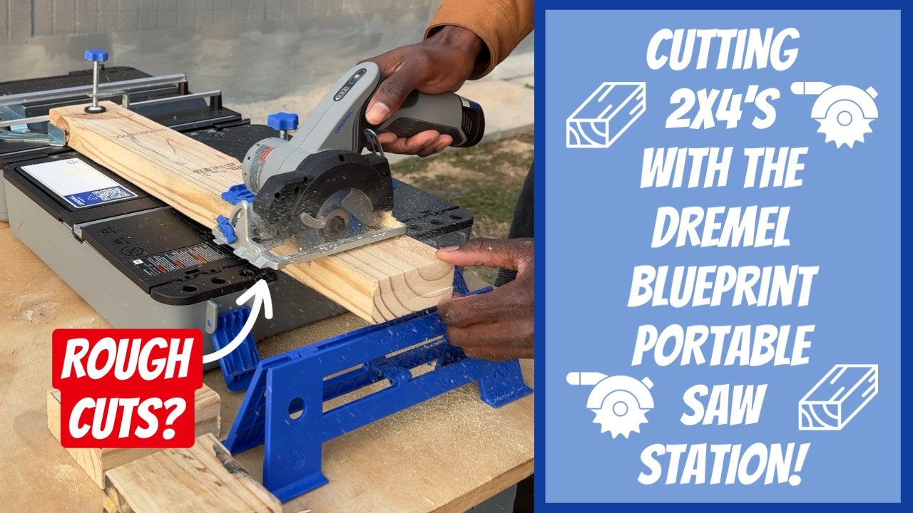Cutting 2x4's with the DREMEL Blueprint Portable Saw Station - YouTube