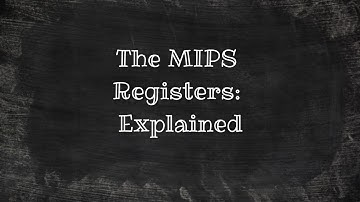Explaining the registers in the MIPS Register File