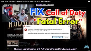 How To Fix Call of Duty Warzone Fatal Error | Easy Fix Call of Duty Fatal Error