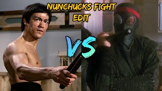 Bruce Lee VS Foot Clan (Ninja Turtles) - Nunchucks Fight • Edit | KingForearms