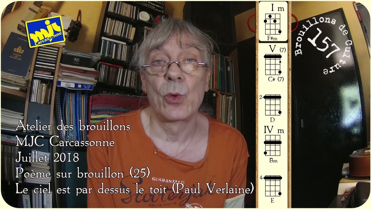 Le ciel est par dessus le toit (Paul Verlaine) - Poème sur brouillon n