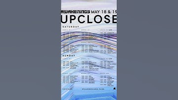 UPCLOSE TIMETABLE IS HERE 🥵