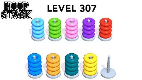 Hoop Stack Level 307 | Puzzle Game  | Complete Level