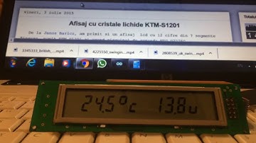 clock with adjust, thermometer & voltmeter on KTM-S1201 lcd display