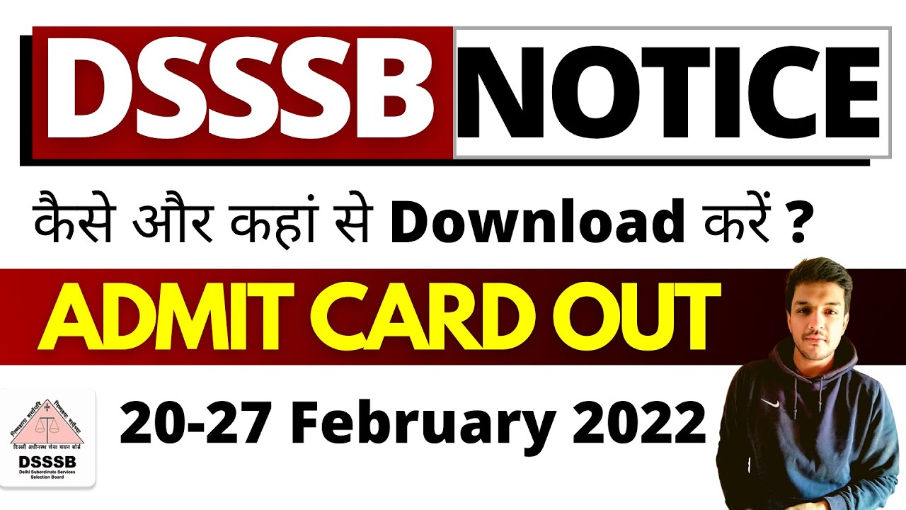 DSSSB Head Clerk / Asst. Grade 2 / Counselor | Admit Card Out | How To Download | Kartik