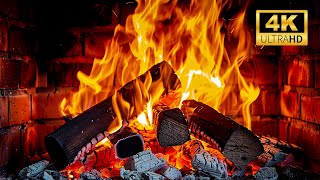 Relaxing Night with Cozy Fireplace Burning & Crackling Fire Sounds Fireplace Ambience 4K #23