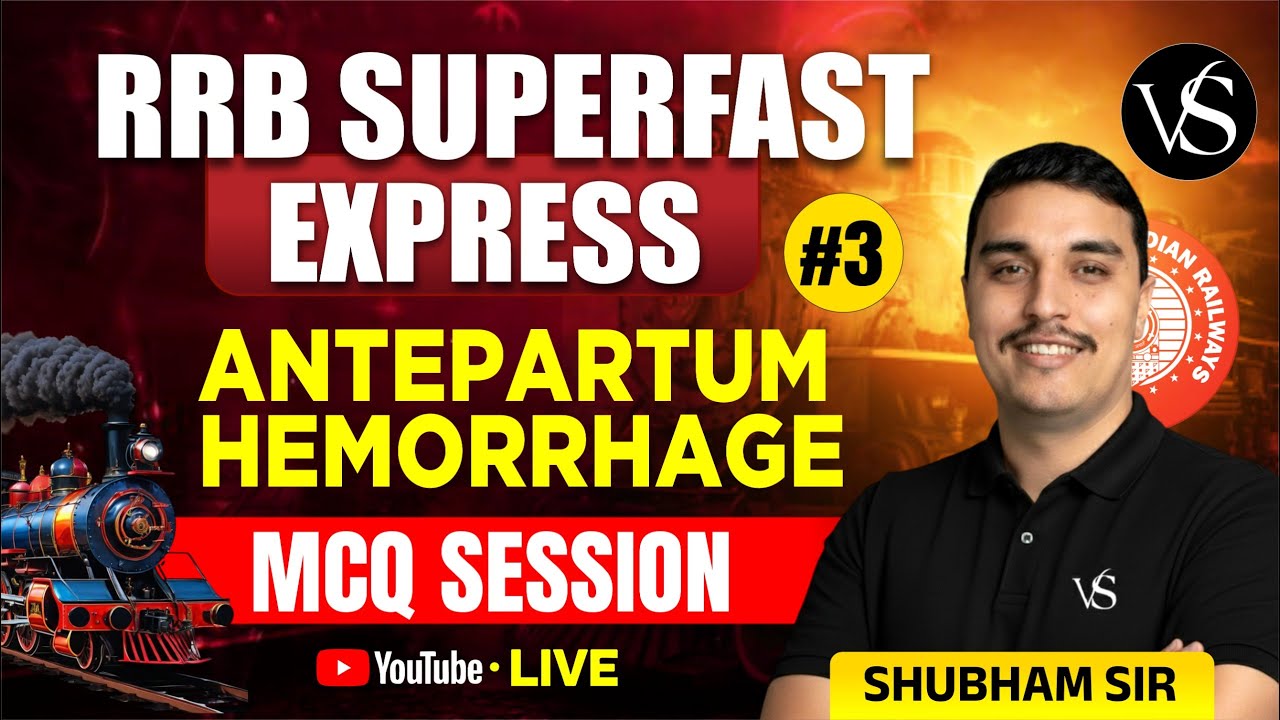 #3 RRB STAFF NURSE LIVE MCQ SERIES | RRB SUPERFAST EXPRESS | BY SHUBHAM SIR
