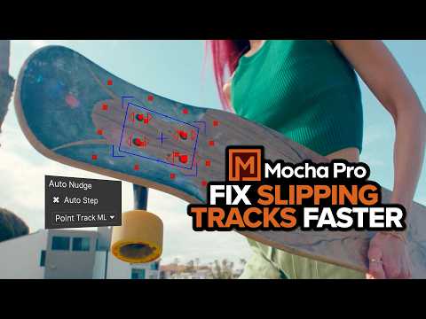 When a Mocha Pro track is slipping, try Auto-Nudge with Point Track ML